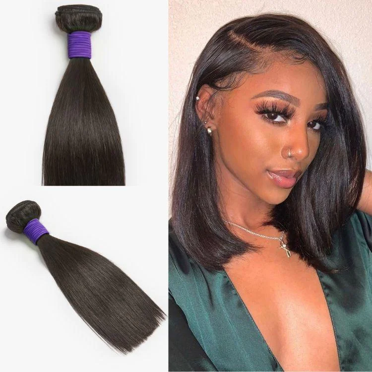 Adjustable - cap human - hair wig for a comfortable fitUpgraded Brazilian Hair | 1pc Straight 100% Virgin Brazilian Human Hair Bundle