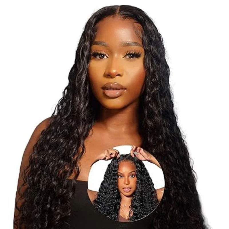 Human - hair wig with a pre - plucked hairline for a more natural lookSay Hello to Effortless Style-Wear and Go with FAYUAN Deep Wave Pre-Plucked Lace Wig