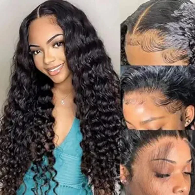 Human - hair wig with a pre - plucked hairline for a more natural lookDefined and Bouncy Curls with FAYUAN Absolutely Soft Breathable Curly Lace Wig