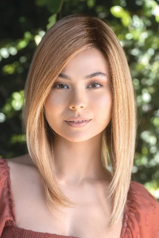 Human - hair wig with a honey - blonde color for a warm and sunny lookAmore Wigs - Thea (#8710) - Human Hair