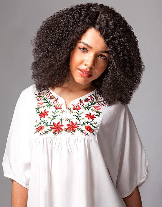 Human - hair wig with a curly texture for a bold and stylish choiceBare & Natural Wig - Natural Bohemian