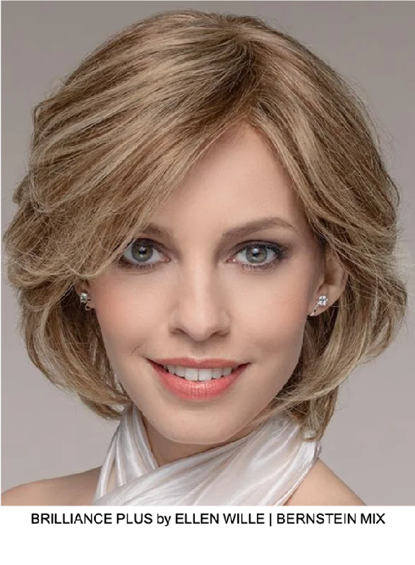 Human - hair wig with a silk - base cap for a comfortable and smooth feelBrilliance Plus Remy Human Hair Lace Front Wig (Hand-Tied)