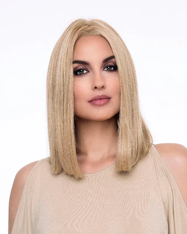 Human - hair wig with a curly texture for a bold and stylish choiceChelsea Wig by Envy | Human Hair Blend (Hand-Tied Lace Front Mono Top)