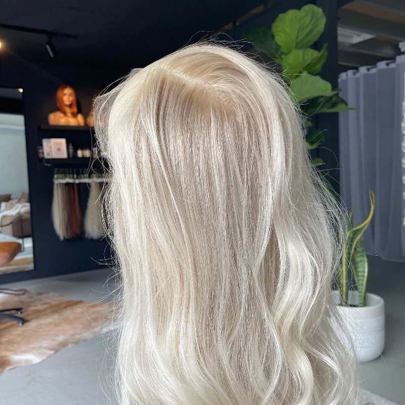 Human - hair wig with a straight texture for a sleek and minimalist lookCustom Colour Medical Wig