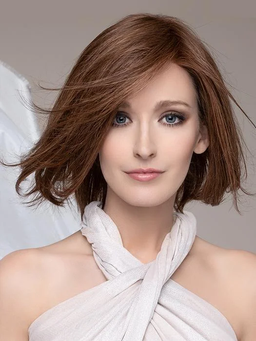 Human - hair wig with a middle - part for a classic and elegant styleDelicate PLus