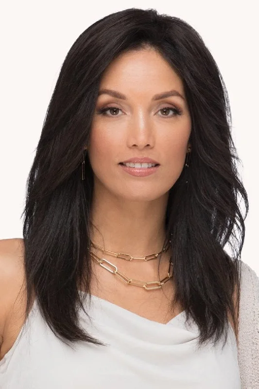 Human - hair wig with a wispy fringe for a soft and feminine lookEstetica Toppers - Illuminate Mono - Remi Human Hair