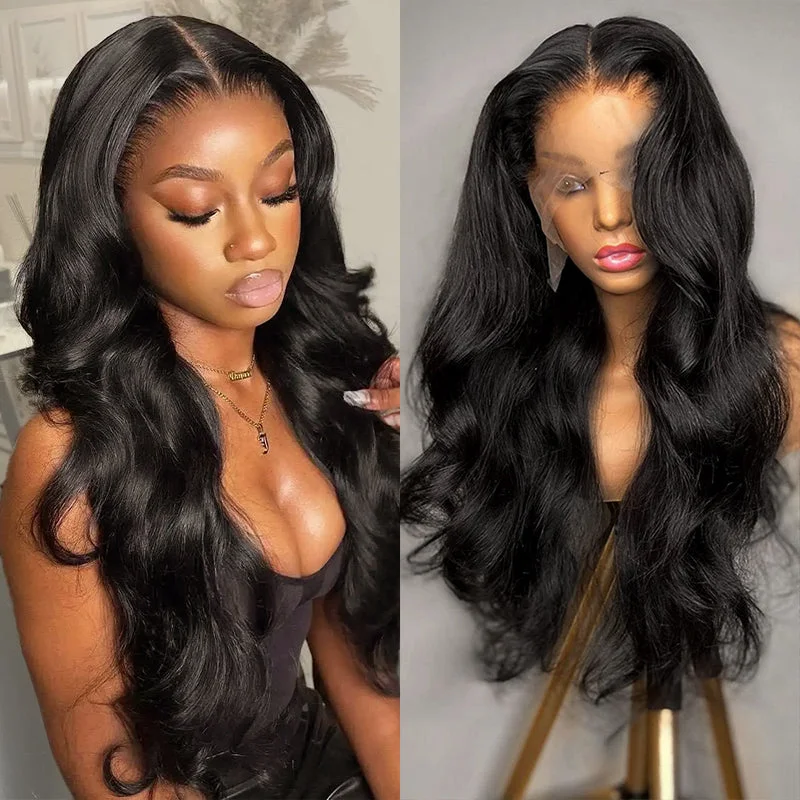 Human - hair wig with a silk - base cap for a comfortable and smooth feelIshow Body Wave Wig 13x4 Lace Frontal Wig HD Transparent Lace Wig Long Glueless Human Hair Wigs