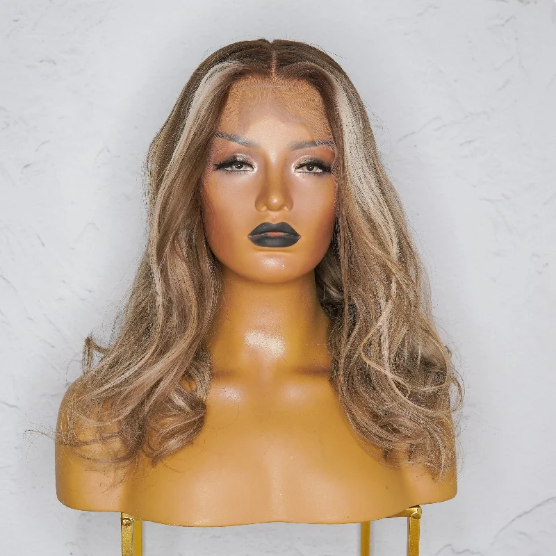 Virgin - human - hair wig with a natural - looking texture for a luxurious feelKAI Human Hair Lace Front Wig