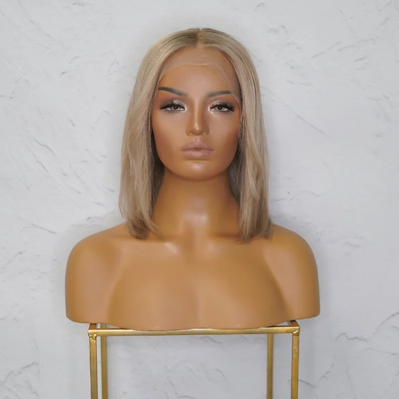 Virgin - human - hair wig with a natural - looking texture for a luxurious feelLULU Caramel Blonde Human Hair Lace Front Wig