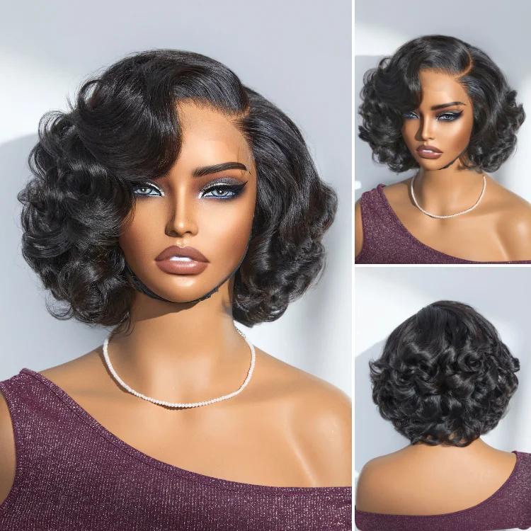 Human - hair wig with a straight texture for a sleek and minimalist look1 SEC INSTALL WIG | Mature Boss Brown Ombre Highlight / Natural Black Loose Wave Glueless Minimalist HD Lace Wig Ready to Go