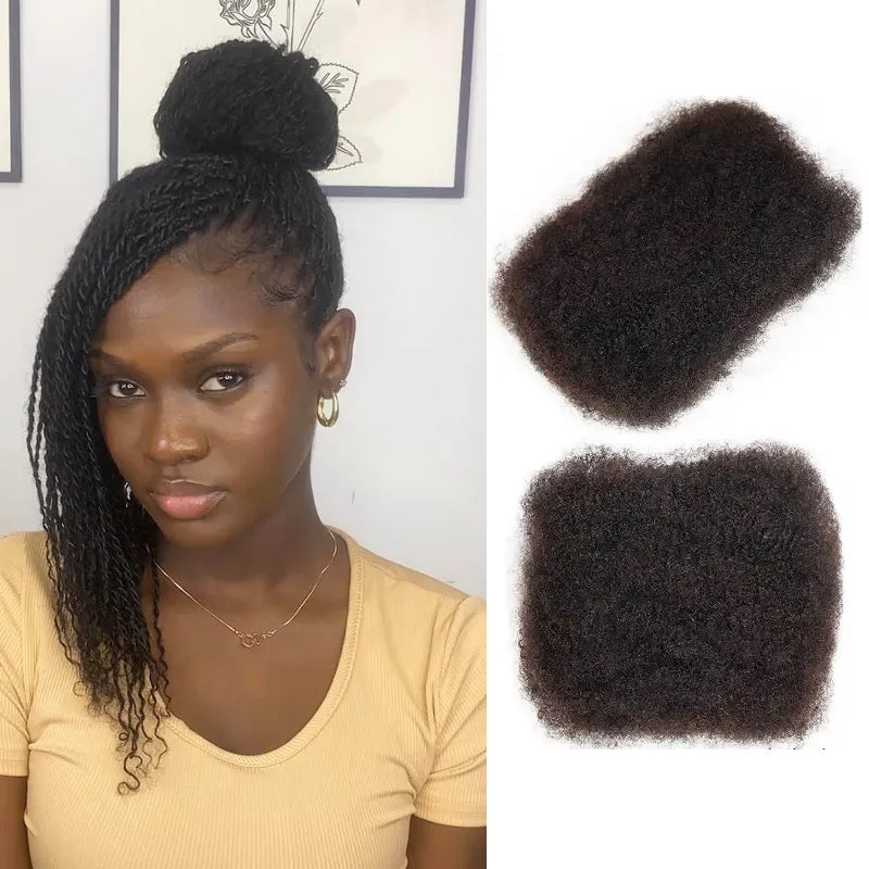 Braided wigs with a pre - plucked hairline for a natural lookAfro Kinky Bulk Human Hair for Making Dreadlocks