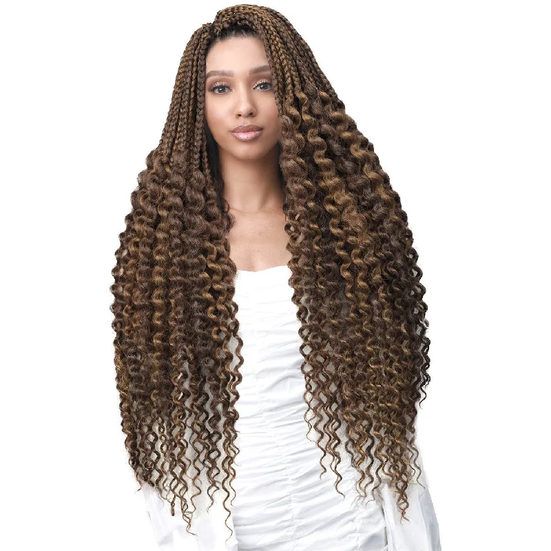 Human hair braided wigs for a luxurious feelBobbi Boss Synthetic Braids - 2X Bomba Box Braid Loose Curly Tips 28"