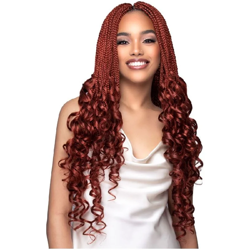 Heat - resistant braided wigs for styling flexibilityBobbi Boss Synthetic Braids - 3X Box Braid French Curl Layers