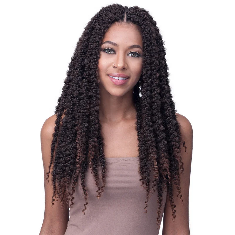 Bohemian - style braided wigs with added beads and accessoriesBobbi Boss Synthetic Crochet Braids - 2X Cali Butterfly Locs Soft Tips 18"