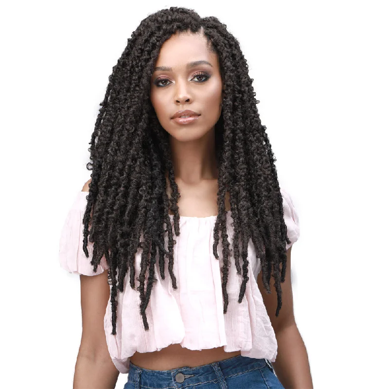 Adjustable - cap braided wigs for a comfortable fitBobbi Boss Synthetic Crochet Braids - 3X Cali Butterfly Locs 18"