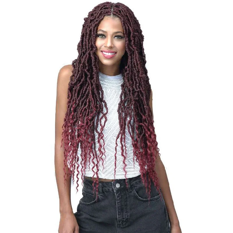 Bob - length braided wigs for a short and sassy lookBobbi Boss Synthetic Crochet Braids - 2X Nu Locs French Tips 24"