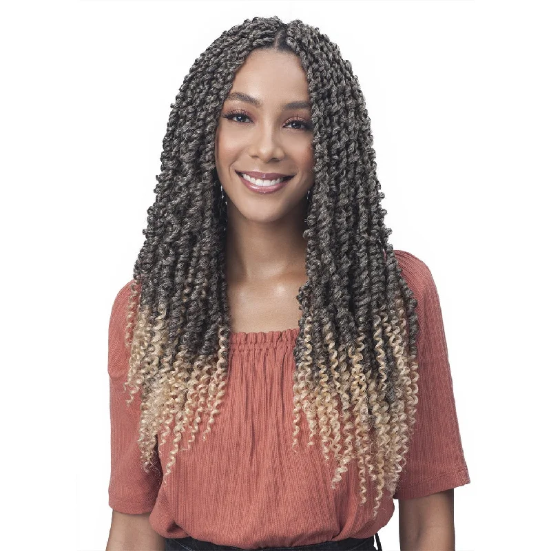 Synthetic braided wigs with a natural - looking textureBobbi Boss Synthetic Crochet Braids - 2X Spring Twist 18"