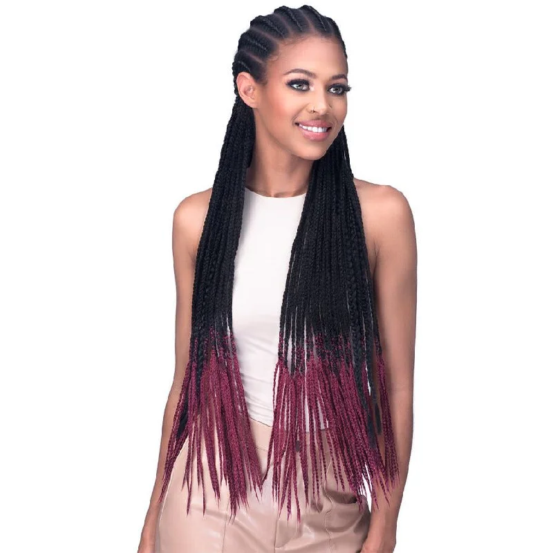 Bohemian - style braided wigs with added beads and accessoriesBobbi Boss Synthetic Crochet Braids - 2X Willow Box Braid 24"