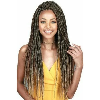 Box braided wigs with jumbo size for a bold lookBobbi Boss Synthetic Crochet Braids - 3X Classic Box  Braid 24"