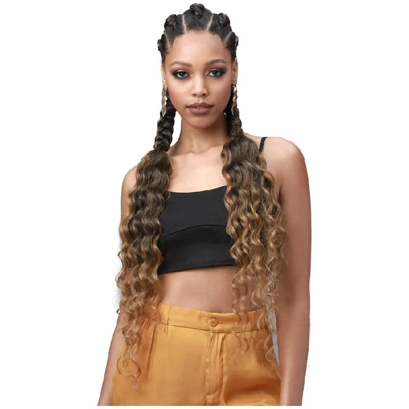 Braided wigs with a pre - plucked hairline for a natural lookBobbi Boss Synthetic Pre-Stretched Braids - HB011 3X Ocean Wave 28"