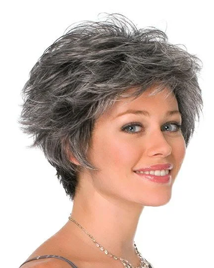 Long - length wig with a middle - part for a classic and elegant styleConviction by Gabor Wigs | Gray Wig For Women | CLOSEOUT