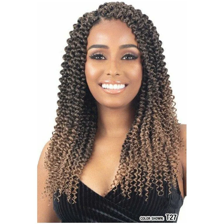 Adjustable - cap braided wigs for a comfortable fitModel Model Glance Braids – 3x Pre-Stretched Water Bohemian Curl 14"