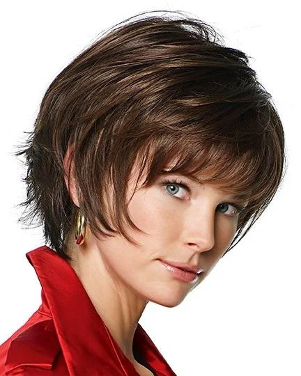 Long - length wig with a silk - base cap for a comfortable and smooth feelCutting Edge by Gabor Wigs | Short Layered Wig | CLOSEOUT