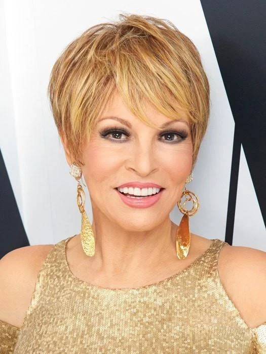 Long - length wig with a platinum - blonde color for a bold and trendy lookCutting Edge by Raquel Welch | Short Lace Front Wig | CLEARANCE