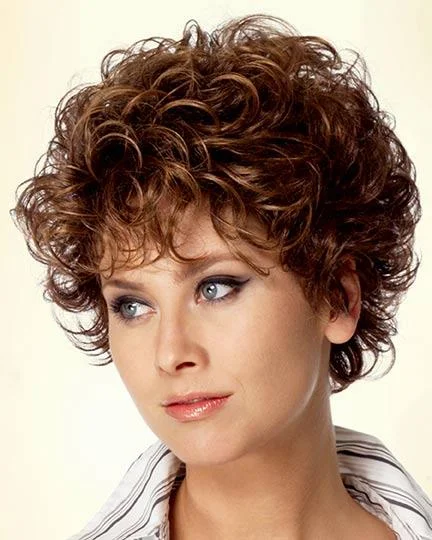 Long - length wig with a curly fringe for a playful and youthful vibeDelight by Gabor Wigs | Short Curly Synthetic Wig | CLOSEOUT