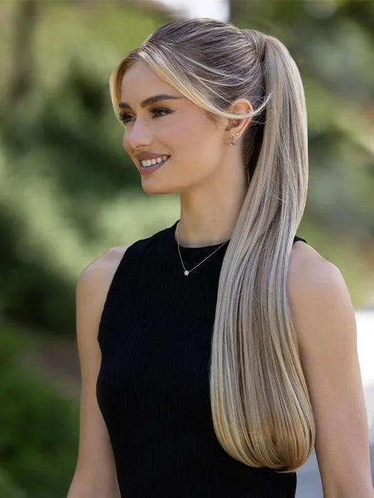 Long - length wig with a side - part for a more flattering lookEasiPony Long HD | Synthetic Ponytail