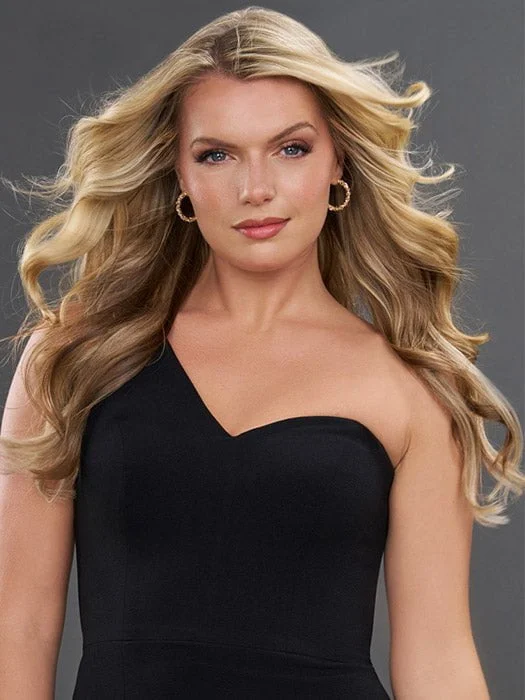 Long - length wig with a honey - blonde color for a warm and sunny appearanceeasiVolume 18" | Human Hair Extension | Clip In