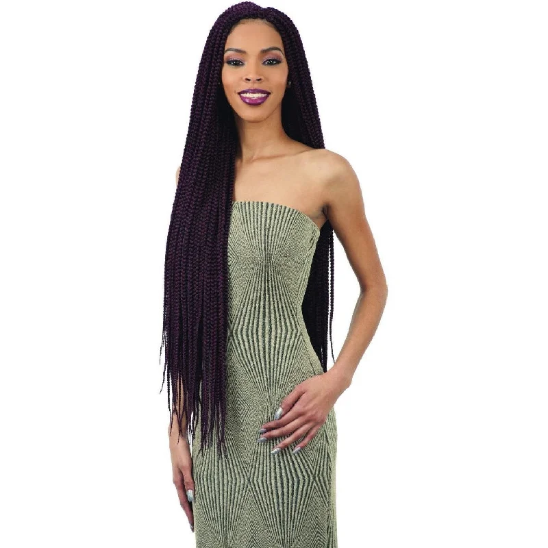 Adjustable - cap braided wigs for a comfortable fitFreeTress Braids – 2X Medium Box Braid 30" (Color 1 & 2 only)