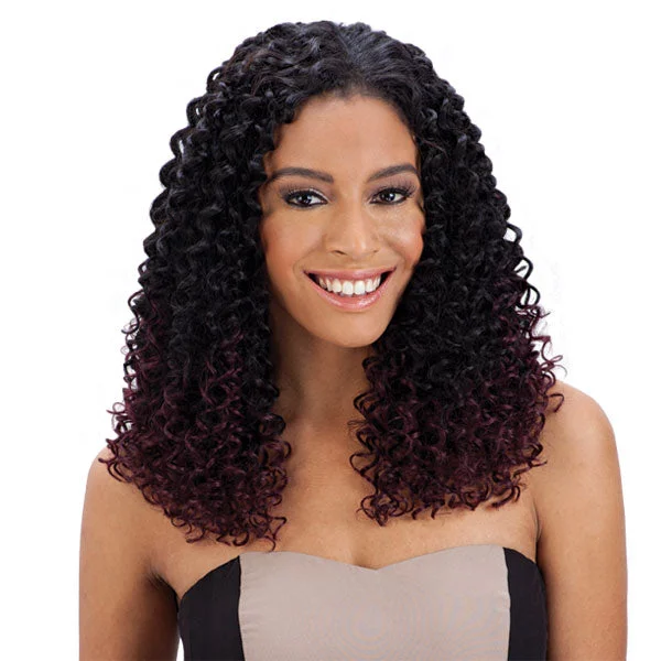 Braided wigs with a 180 - density for a full and thick appearanceFREETRESS EQUAL SYNTHETIC WEAVE JAMAICAN BUNDLE WAVE [F/Q JAMAICAN BUNDLE WAVE]