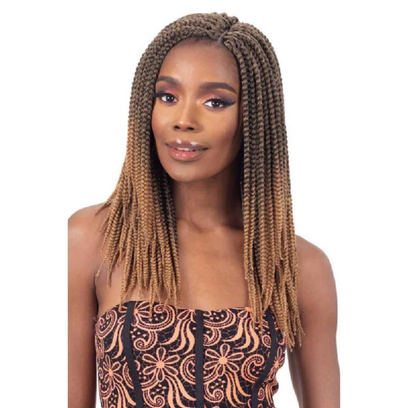 Braided wigs with a 180 - density for a full and thick appearanceFreeTress Synthetic Crochet Braids - 3X Individual Box Braid 14"