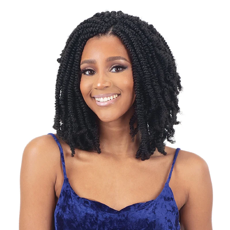 Synthetic braided wigs with a natural - looking textureFreetress Synthetic Crochet Braids - 3X Pre-Fluffed Water Poppin Twist 16"