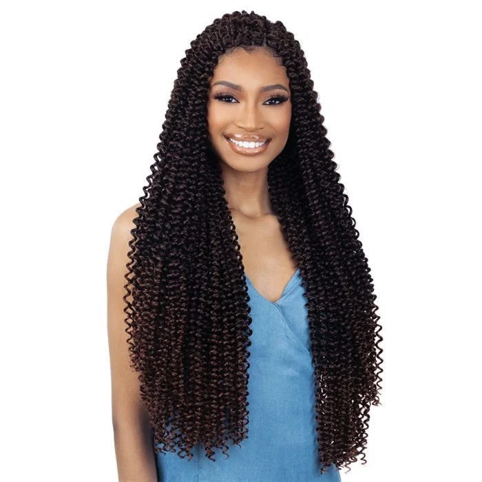 Adjustable - cap braided wigs for a comfortable fitFreeTress Synthetic Crochet Braids - 3X Tahiti Water Curl Extra Long