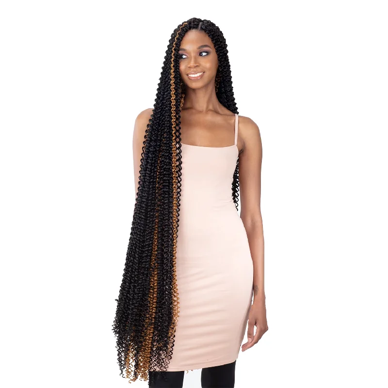 Bob - length braided wigs for a short and sassy lookFreeTress Synthetic Crochet Braids - Water Wave Super Extra Long 40"