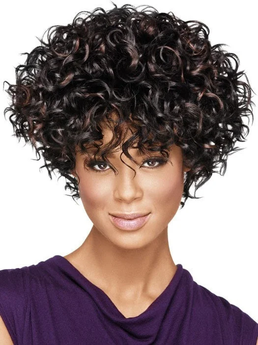 Long - length wig with a side - swept bang for a sophisticated lookFull-On Curls by Sherri Shepherd | CLEARANCE