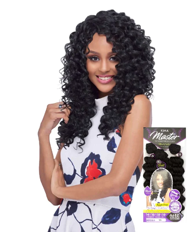 Braided wigs with a natural - looking scalp for a more realistic finishHarlem 125 Kima Master 14"/16"/18"/18" Complete Pack - Ripple Deep Mrd04