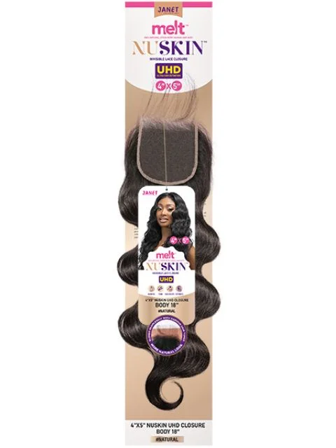 Bohemian - style braided wigs with added beads and accessoriesJanet Collection 4X5 NUSKIN Invisible Ultra Thin HD Lace Closure - BODY *BFCM