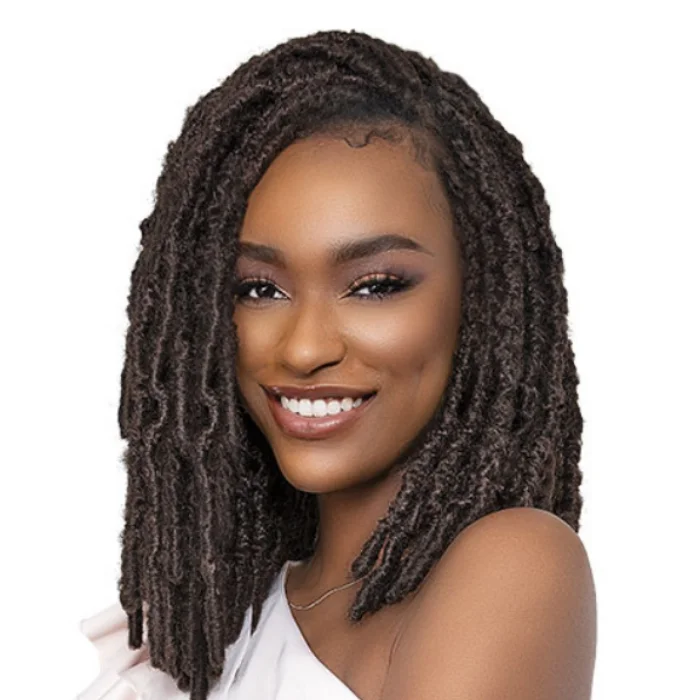 Human hair braided wigs for a luxurious feelJanet Collection Nala Tress Braids - 3X Poetry Bob Locs (10"+12"+14")