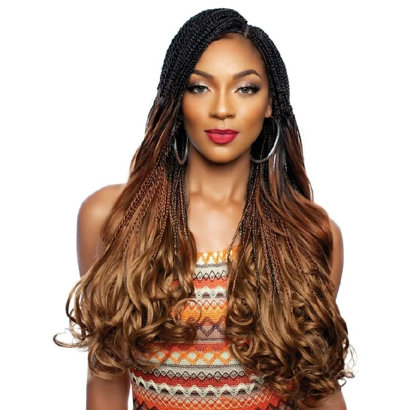 Braided wigs with a pre - plucked hairline for a natural lookMane Concept Afri-Naptural Pre-Stretched Braids – BRD603 6X Bouncy Braiding 22"