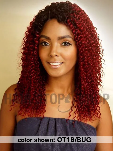 Braided wigs with a water - wave texture for a unique lookMane Concept Human Hair Melanin Queen BOHEMIAN CURL Weave 10 MLBC10 *BFCM