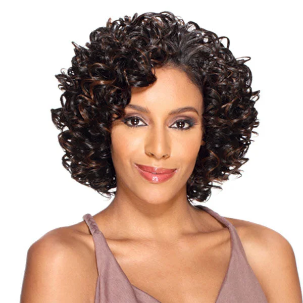 Bob - length braided wigs for a short and sassy lookMILKY WAY QUE HUMAN HAIR MASTER MIX WEAVE SHORTCUT SERIES Q-OPRAH 5PCS [SQOXX05]