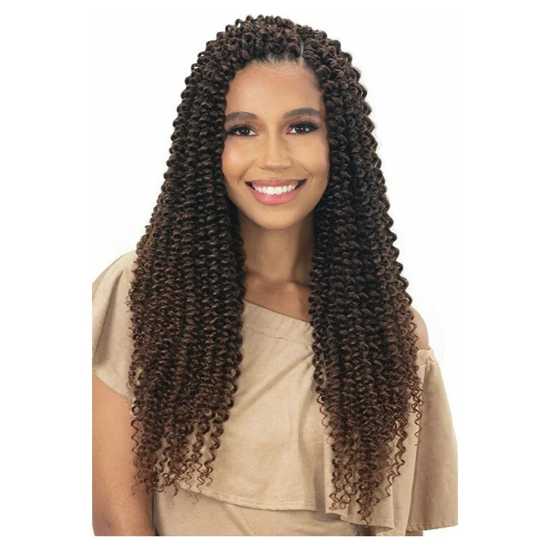 Bob - length braided wigs for a short and sassy lookModel Model Glance Braids – 3x Pre-Stretched Water Bohemian Curl 18"