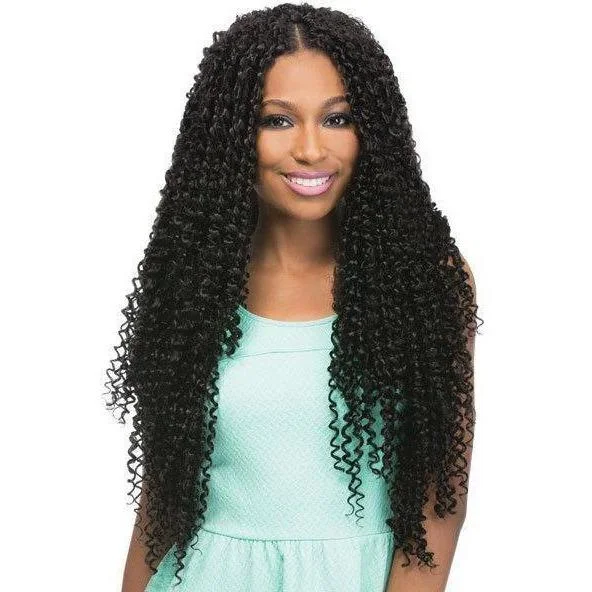 Colored braided wigs with a rainbow ombre effectOutre X-Pression Braid – Kinky Curl 24"