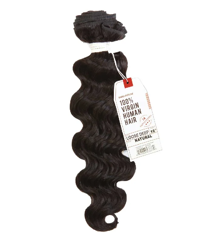 Adjustable - cap braided wigs for a comfortable fitSensationnel Bare & Natural 100% Virgin Human Hair - Loose Deep