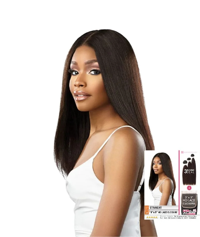 Long - length braided wigs for a glamorous and voluminous styleSensationnel Bare&Natural 5X5 Lace Closure - Straght