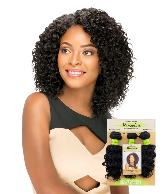 Braided wigs with a middle - part for a classic and elegant styleSensationnel Bare & Natural Peruvian - Bohemian 10S 3Pcs