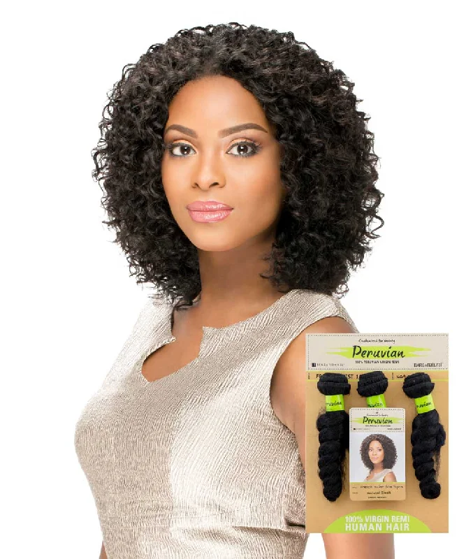 Braided wigs with a side - part for a flattering lookSensationnel Bare & Natural Peruvian - French Twist 10S 3Pcs